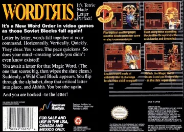 Wordtris (USA) box cover back